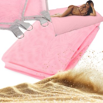 Large Sand-Free Beach Mat for Picnic and Camping 200x200cm, Pink
