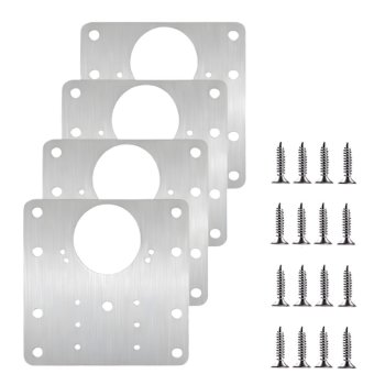 Furniture Hinge Repair Plates Kit, 4 pcs (9x9 cm)
