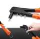 Hand Riveter Gun with 4 Nozzles and 36 Rivets, 2.4-4.8 mm