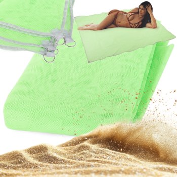 Sand-Free Beach Mat & Picnic Blanket, Large 200x150cm, Green