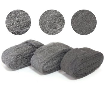 Steel Wool Metal Polishing Kit 3x150 cm for Rust and Scratch Removal