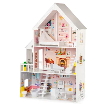 Ecotoys 4127 XXL Wooden Dollhouse Powder Residence