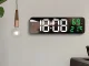 Digital Electronic LED Alarm Clock with Thermometer, Mirror Surface & USB
