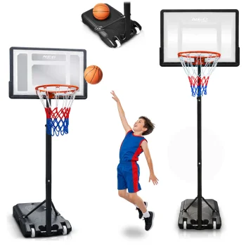 Neo-Sport NS-280 Freestanding Basketball Hoop, Adjustable 150-210 cm
