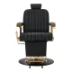 Gabbiano Marcus Barber Chair, Black and Gold