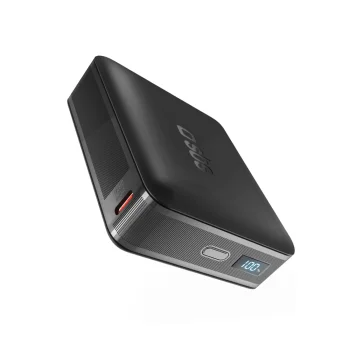 Sbs HD 65W 20000mAh USB-C Power Bank with LCD Display, Black