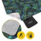 Insulated Waterproof Picnic Blanket 200x200 cm 4FIZJO, green palm leaves