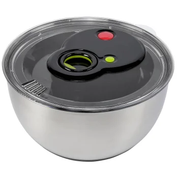 Emsa Turboline 513441 Salad Spinner 4.5L, Stainless Steel / Black