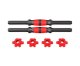 4Fizjo Adjustable Bitumen Dumbbells with Barbell, 2 x 10 kg