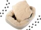 Soft Plush Pet Bed for Dogs and Cats, 60x50 cm, Beige