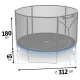 Neo-Sport Garden Trampoline with External Net & Ladder 312cm
