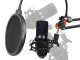 USB Condenser Microphone Kit with Boom Arm Stand and Pop Filter for Streaming, Black