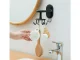 Rotating Kitchen and Bathroom Hanger with 8 Hooks, Black