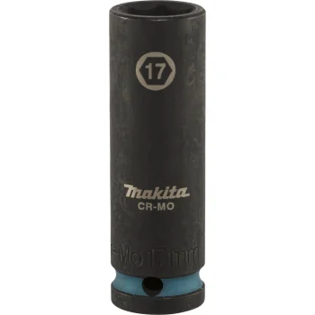Makita Impact Black Deep Impact Socket 1/2" SW17, 81.5 mm, Black