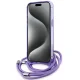 Karl Lagerfeld iPhone 15 Pro Max Case IML Crossbody Monogram, Purple