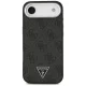 Guess iPhone 17 Air Case 4G PU Leather with Triangle Logo, Black