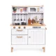 Ecotoys 7275 Large Wooden Play Kitchen with Sound and LED, 7 Accessories