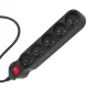 Maclean MCE185 Power Strip with Switch, 5 Outlets, 2300W, 5m, Black