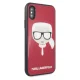 Karl Lagerfeld Iconic Glitter Karl`s Head Case for iPhone X / Xs, Red