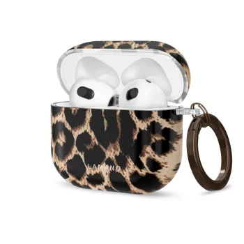 Tech-Protect Lamano ausinių dėklas Apple AirPods 4 / 5, juodas ir rudas