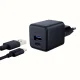 3mk Hyper GaN Charger 20W USB-C USB-A QC4+ PD PPS Wall Charger - Black