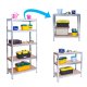 Humberg 4843 Metal Storage Shelving Unit 180x90x30 cm, Silver