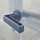 Greenhouse Door Handle KLASIKA with Fasteners, Gray