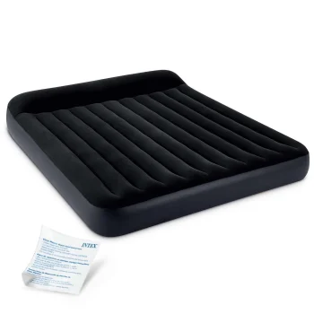 Intex 64144 Double Air Mattress with Headboard, 203x183x25 cm
