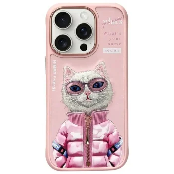 Nimmy iPhone 16 Pro Max Case Cool&Cute 2.0 Cat, Pink