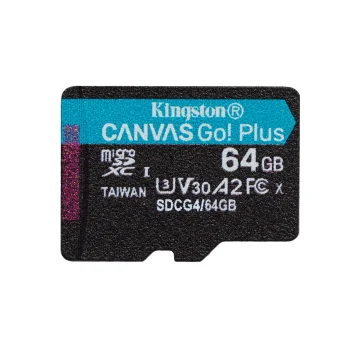 Kingston 64GB MicroSDXC Card Canvas Go Plus 200MB/s A2 U3 V30