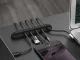 Self-Adhesive Cable and Wire Organizer, 5 Slots, Black