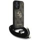 Guess 4G Big Logo Cord Strap Crossbody Case for iPhone 16 Brown