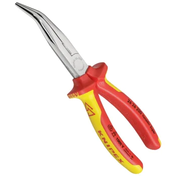 KNIPEX Snipe Nose Side Cutting Pliers 200 mm, Chrome Plated