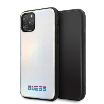 Guess iPhone 11 Pro Hard Case Iridescent, Silver