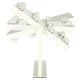 Makeup Mirror with 9 LED Bulbs, USB, 25x30 cm