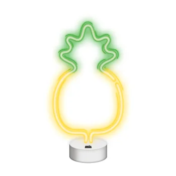 Neolia Pineapple LED Neon Sign on Stand Yellow-Green