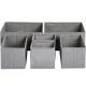Wardrobe and Drawer Organizer Set, 6 pcs, Grey