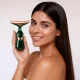 3-in-1 Sonic Face and Neck Massager Green-Gold
