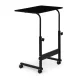 Mobile laptop table with wheels, height adjustable, ModernHome, black