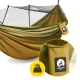 Mountain Goat Single Camping Hammock with Mosquito Net, Military Green