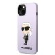 Apple iPhone 14 Plus 6.7\" Karl Lagerfeld Silicone Ikonik Case Cover (Klhcp14msnikbcu), Purple