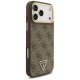 Guess 4G Triangle Logo & Big Strap Metal Buttons MagSafe Phone Case Cover iPhone 17 Pro Max - Brown