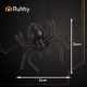 Ruhhy 00026028 Plastic Spiders Decoration, 10 pcs, Black