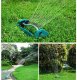 Adjustable Automatic Oscillating Garden Sprinkler with 16 Nozzles, green