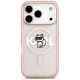 Karl Lagerfeld IML Choupette Sketch Logo MagSafe Case for iPhone 17 Pro, Pink