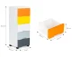ModernHome Kids Storage Rack with 5 Drawers and Wheels, Multicolor
