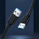 Ugreen USB 2.0 USB-A to USB-A Cable (US128), 1 m, Black