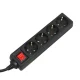 Maclean MCE194G Power Strip with Switch, 4 Outlets, 5m, 3500W