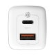Baseus GaN2 Lite Wall Travel Charger Adapter USB / USB Type C 65W, White