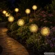 Solar Garden LED Lamps Dandelion Firework 70cm, Warm Light, 2 Pcs